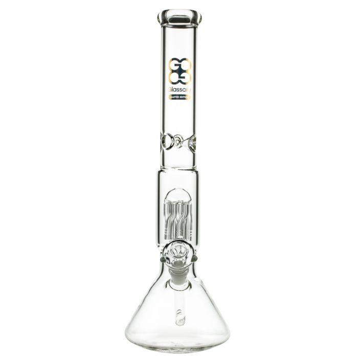 Glasscity Limited Edition Beaker Ice Bong with Twisted Tree Perc - Front View 