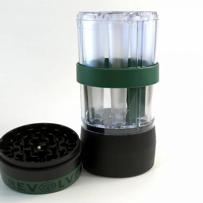 The Revolver - Grinder and Cone Filler | open lid