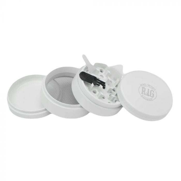 Rebel Initiate Glassworks Ceramic-Coated Grinder | All aprts seperated