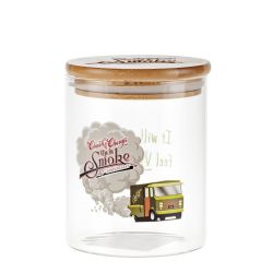 Cheech and Chong Glass Stash Jar | Green Van | Large