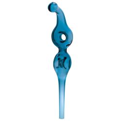 Double Donut Vapor Straw Dab Collector | Blue