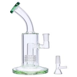 Valiant Bent Neck w/ Matrix Perc & Color Accents Water Pipe - 8 in.
