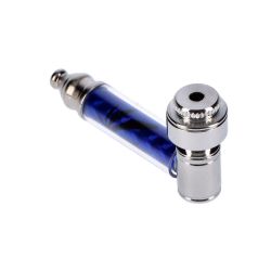 Metal Smoking Pipe Cooling Chamber Straight Arm Metal Tabaco Sneak a Toke Pipes 