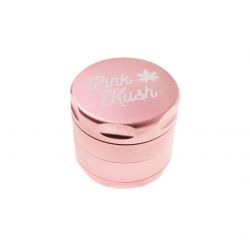 Puff Puff Pass Strains Pink Kush Grinder | Light Pink | Top view