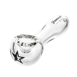 GLASS PIPE Striped Random Color 3.5" inch TOBACCO Smoking Bowl w Carb USA