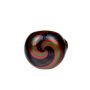 G-Spot Glass Spoon Pipe - Rasta Stripes - Front view 