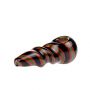 G-Spot Glass Spoon Pipe - Rasta Stripes - Side view 4