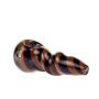 G-Spot Glass Spoon Pipe - Rasta Stripes - Side view 3