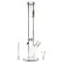 Black Leaf 9mm Straight Ice Bong | 45 cm - Downstem and Bowl Included 