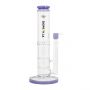 Dopezilla Cerberus Straight Double HoneyComb Ice Bong | 12 Inch | Milky Purple