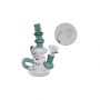 Black Leaf Glass Recycler Hybrid Dab Rig | Teal