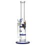 Black Leaf Glass Bong with Double HoneyComb Disc Perc | 32cm - Side View 4
