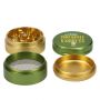 Famous Brandz Puff Puff Pass Strain Grinder | Pineapple Express | disassembled