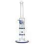 Black Leaf - Glass Bong with Double HoneyComb Disc Perc - 36cm - Front View 