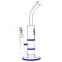 Black Leaf - Glass Bong with Double HoneyComb Disc Perc - 36cm - Side View 3