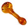 G-Spot Inside-Out Glass Spoon Pipe with Reversals - Side View