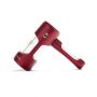 Pyptek Aluminum and Glass Bubbler | Red | side view 2