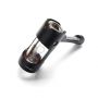 Pyptek Aluminum and Glass Bubbler | Black | side view 1