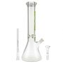 ROOR Little Sista Beaker Ice Bong 7.0mm Green logo | 35cm | 14.5mm - Downstem and Herb Bowl Included 
