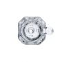 Glass Diamond Herb Bowl with Handle | 14.5mm | Clear | Top View