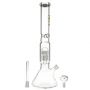 Glasscity Limited Edition Beaker Ice Bong with Twisted Tree Perc - Downstem and Herb Bowl Included 