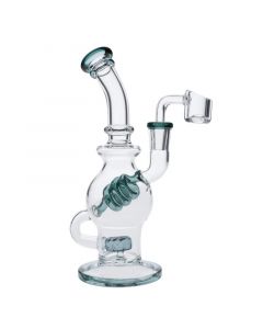GPT Teal Twister Perc Recycler Dab Rig