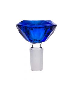 Diamond Shaped Glass herb Bowl | Male Joint | Blue