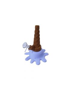 Cloud 8 Silicone Splat Ice Cream Mini Bubbler | Blue