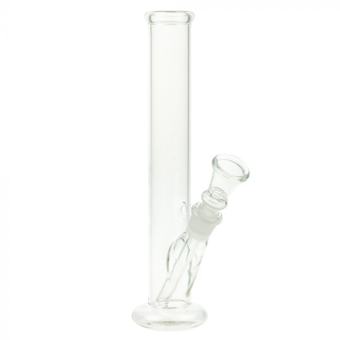 Cylindrical Smoking Glass Bong Water Smoking Pipe Bong With Removable Bowl  20cm