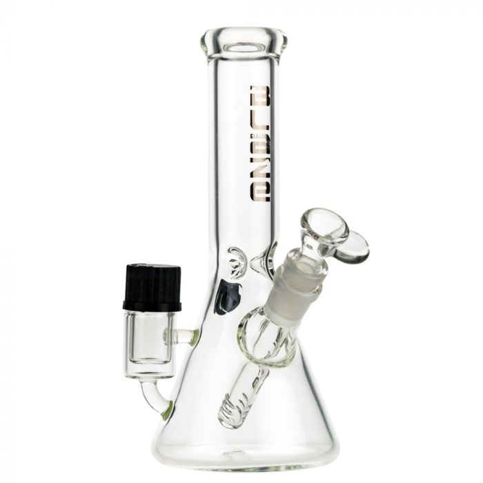 Blaze Glass Beaker Ice Bong with Integrated Stash Compartment