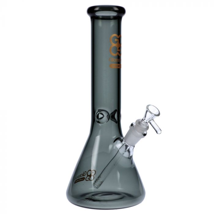 Glasscity Limited Edition Glass Beaker Ice Bong | Black | Small