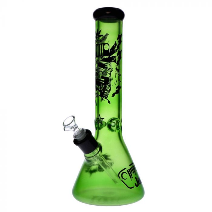 Colored Glass Beaker Base Ice Green Bong