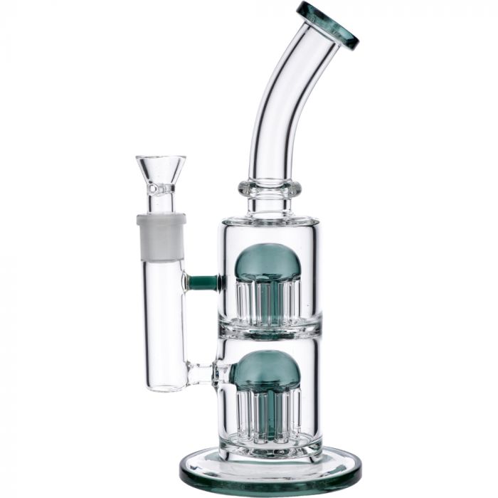 Straight Glass Water Pipe with Tree Percolator