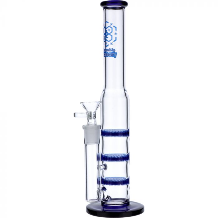 Straight Tube Water Pipe Triple Perclator Glass Smoking Pipe Glass