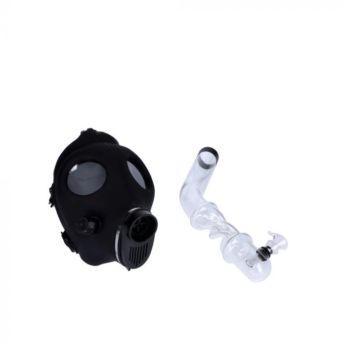 Let at forstå taske dialekt Silicone Gas Mask Bong with Twisted Tube and Glass Downstem and Bowl |  Grasscity.com