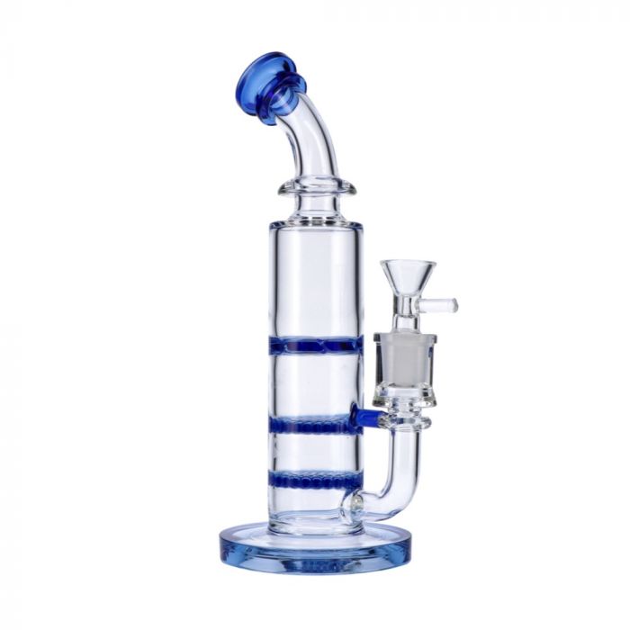 Hobart melodisk Arbejdsgiver Glass Bong with Triple Honeycomb Disc Perc | 11 Inches | Grasscity.com