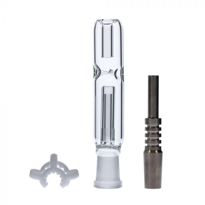 Dab Pipe Titanium Tip Quartz Glass Nectar Collector NC-14 - Nimbus Imports