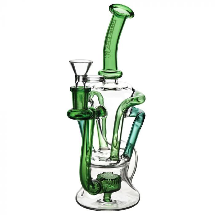 Pulsar 4-Tube Recycler Bong Green