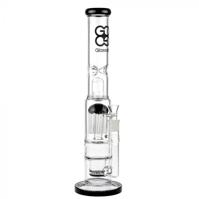 Glasscity Straight Ice Bong with Tree Perc and HoneyComb Perc