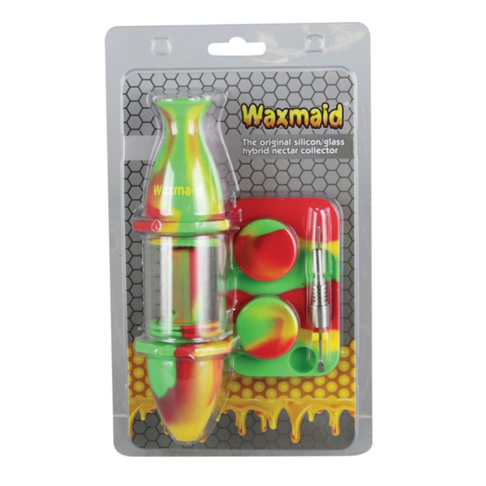Waxmaid 8 Silicone Glass Nectar Collector Kit - Water Pipe
