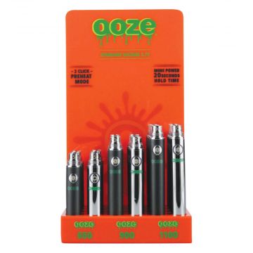 Ooze Standard Voltage Battery Display - Assorted 24 Pack