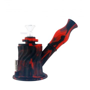 3-in-1 Silicone Multifunction Bong | red/black