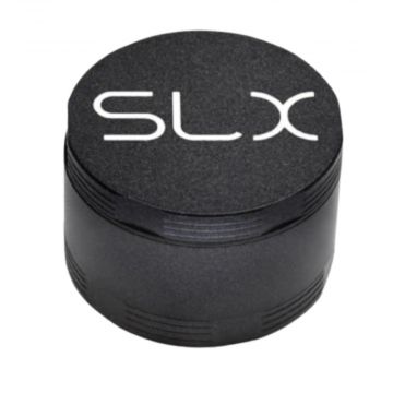 SLX Aluminum Non-Stick Herb Grinder | 4-Part | 2.4 Inch | Black | Side view 