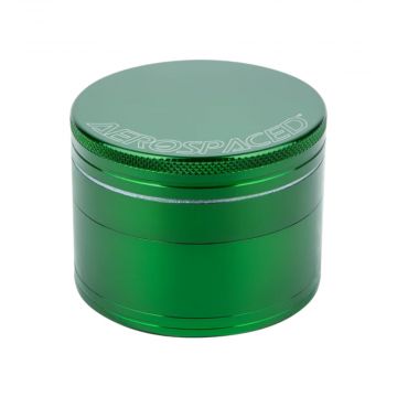 Aerospaced Anodized Aluminum Grinders by Higher Standards – 2.5 Inch | Green | Side view 