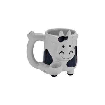 Roast & Toast Cow Mug Pipe | front view
