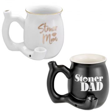 Roast & Toast Stoner Mom and Dad Mug Pipe Bundle