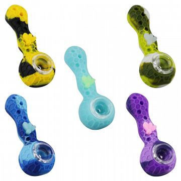 Silicone Bee Durable Hand Pipe | Side View 1