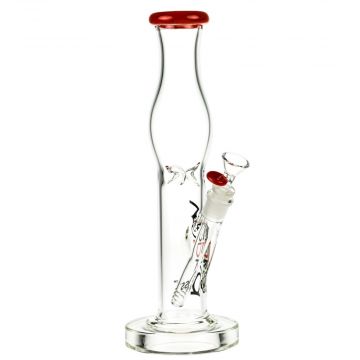 Vodka Glass Hasty Halo Straight Ice Bong | Red - Side View 1