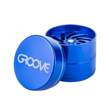 Aerospaced Groove 4-Piece Aluminum Grinders - 2 inch | Blue