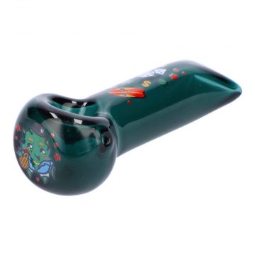 Wido Strain Glass Hand Pipe | Pineapple Express | side view 1